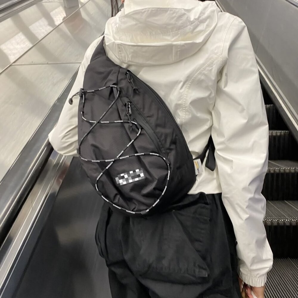 Sidequest '90s White Oversized Casual Windbreaker